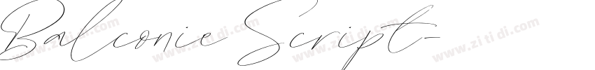 Balconie Script字体转换